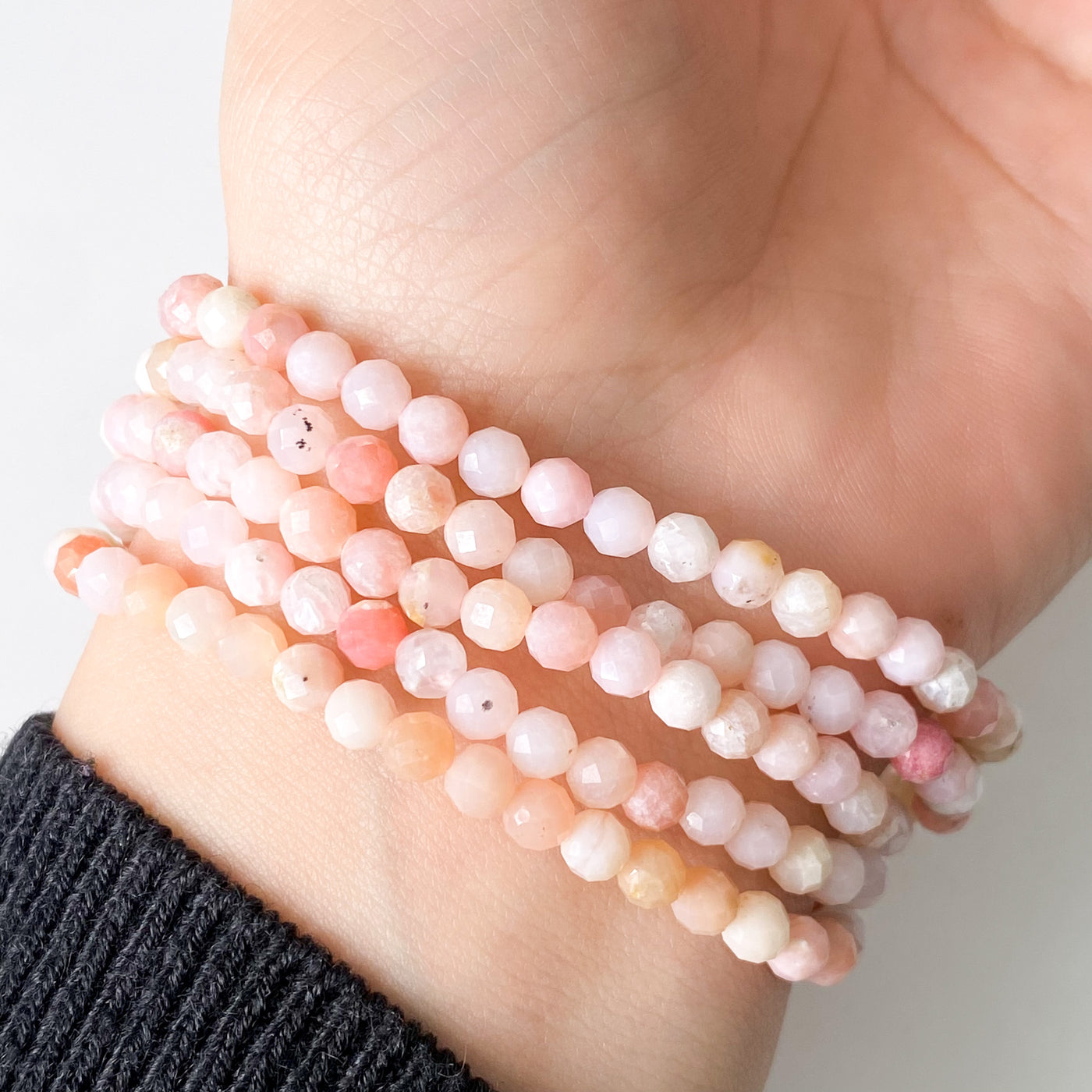 Faceted Pink Opal bracelet