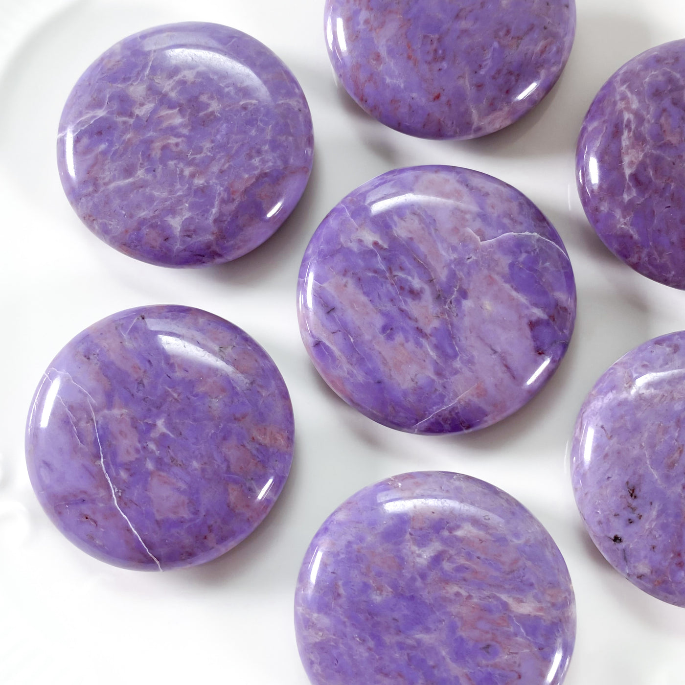 Compassion Expanding Purple Jade Palm Stone
