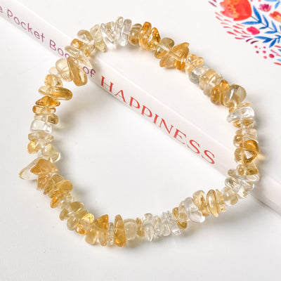 Citrine chip bracelet for manifestation