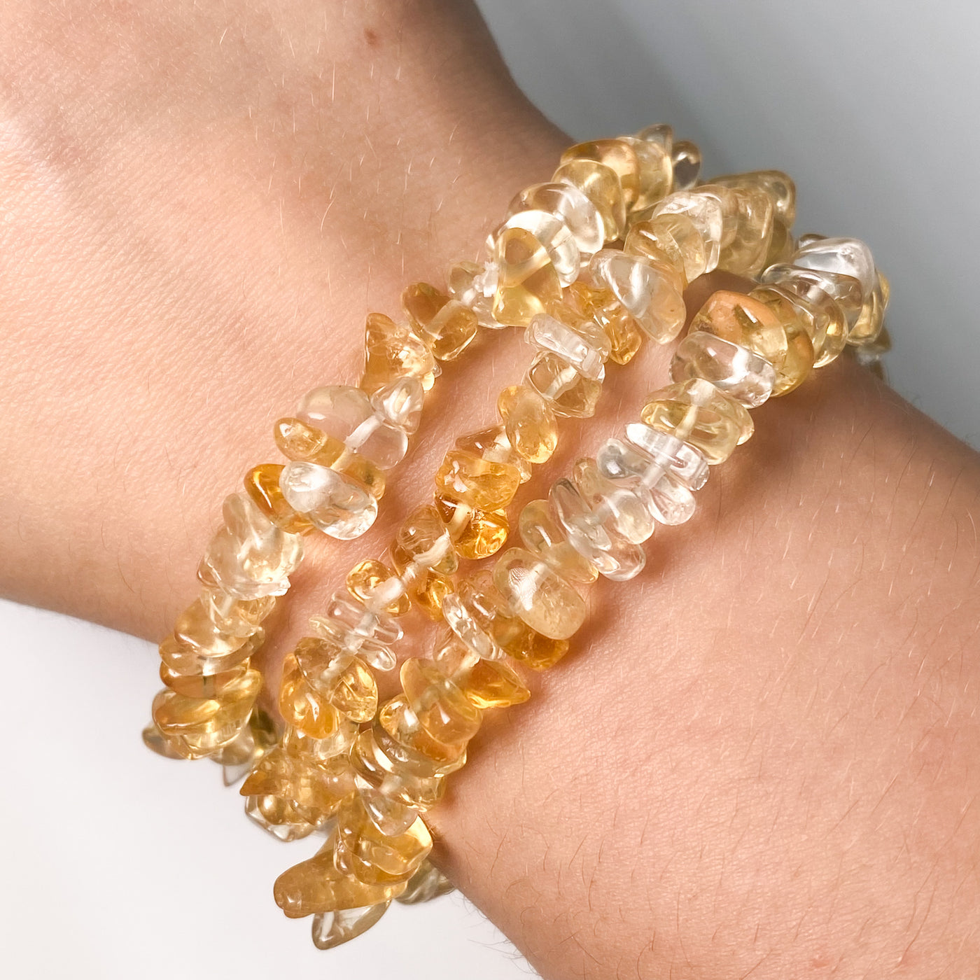 Citrine chip bracelet for manifestation