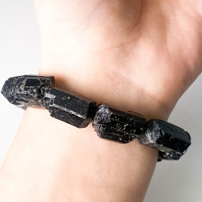 Raw Black Tourmaline bracelet