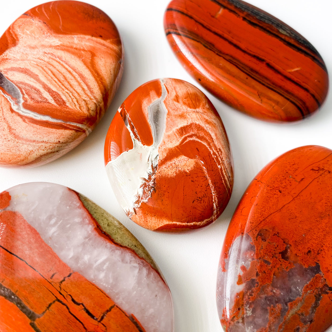 High quality Red Jasper palm stone