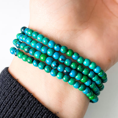 Azurite and Chrysocolla bracelet