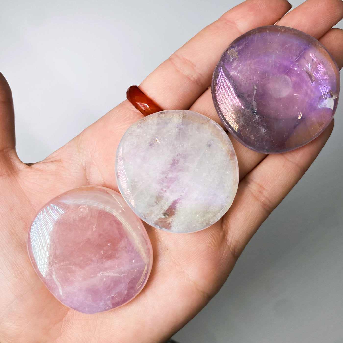 Angel Aura Quartz palm stone