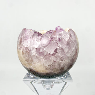 Amethyst sphere with Calcite inclusion