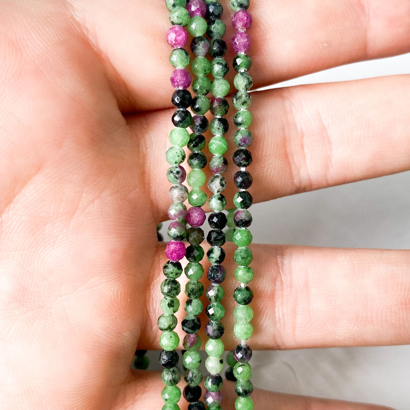 Faceted Ruby in Zoisite bracelet