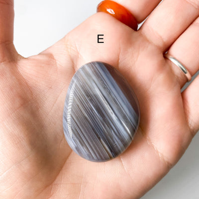 Grey Agate palm stone