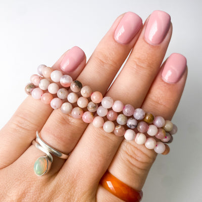 Kid size Pink Opal bracelet