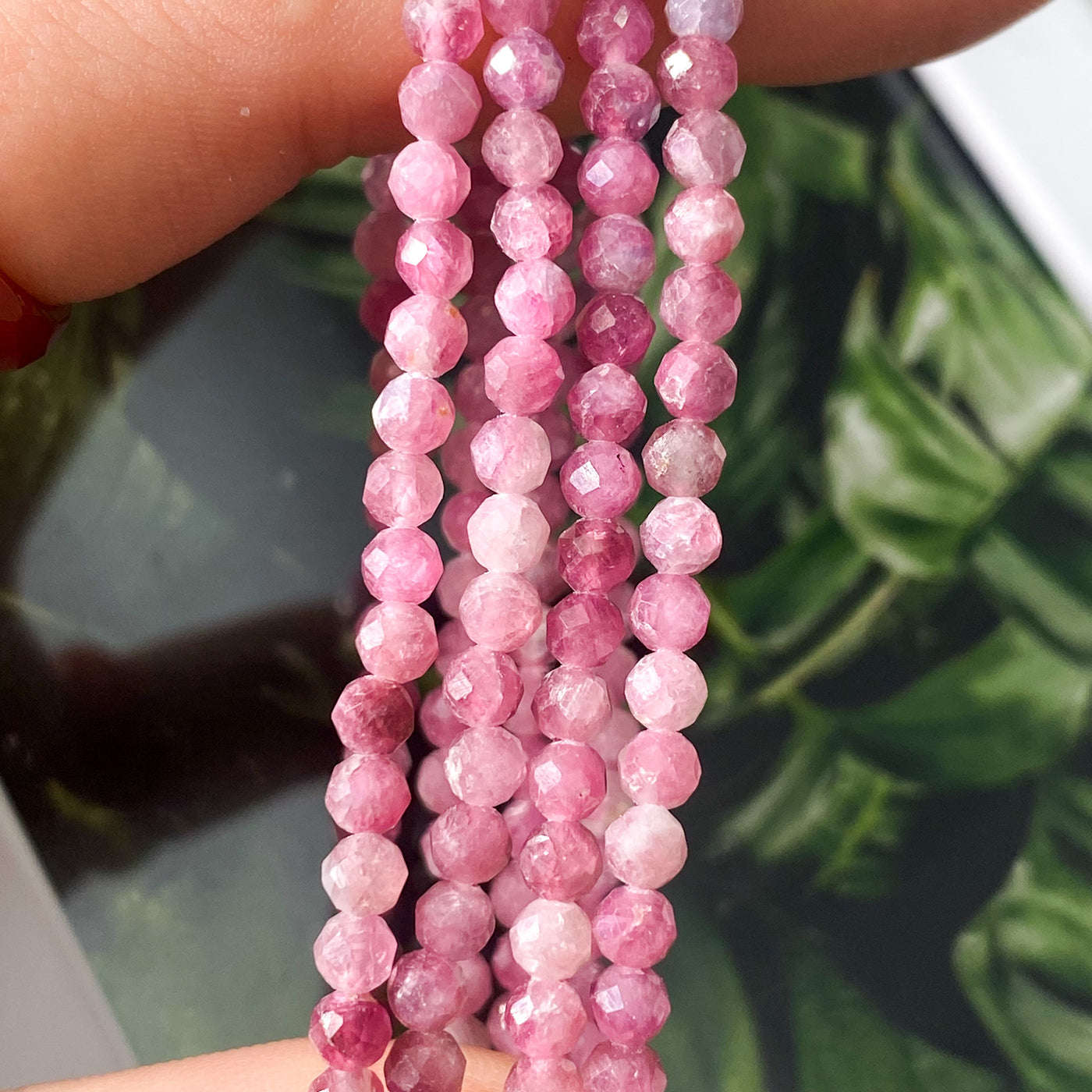 Faceted Pink Tourmaline bracelet