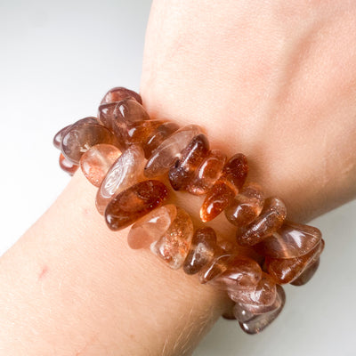 Sunstone chip bracelet