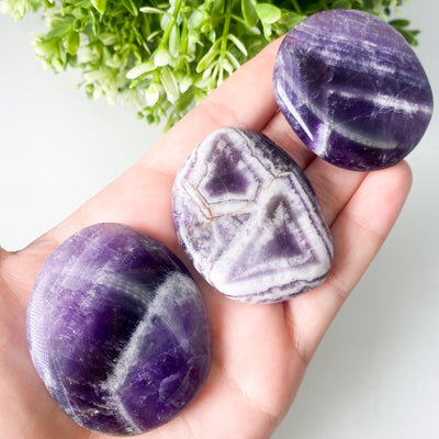 Chevron Amethyst palm stone