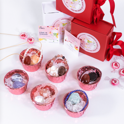 Valentine's Crystal Cupcake Box (HOT RED)
