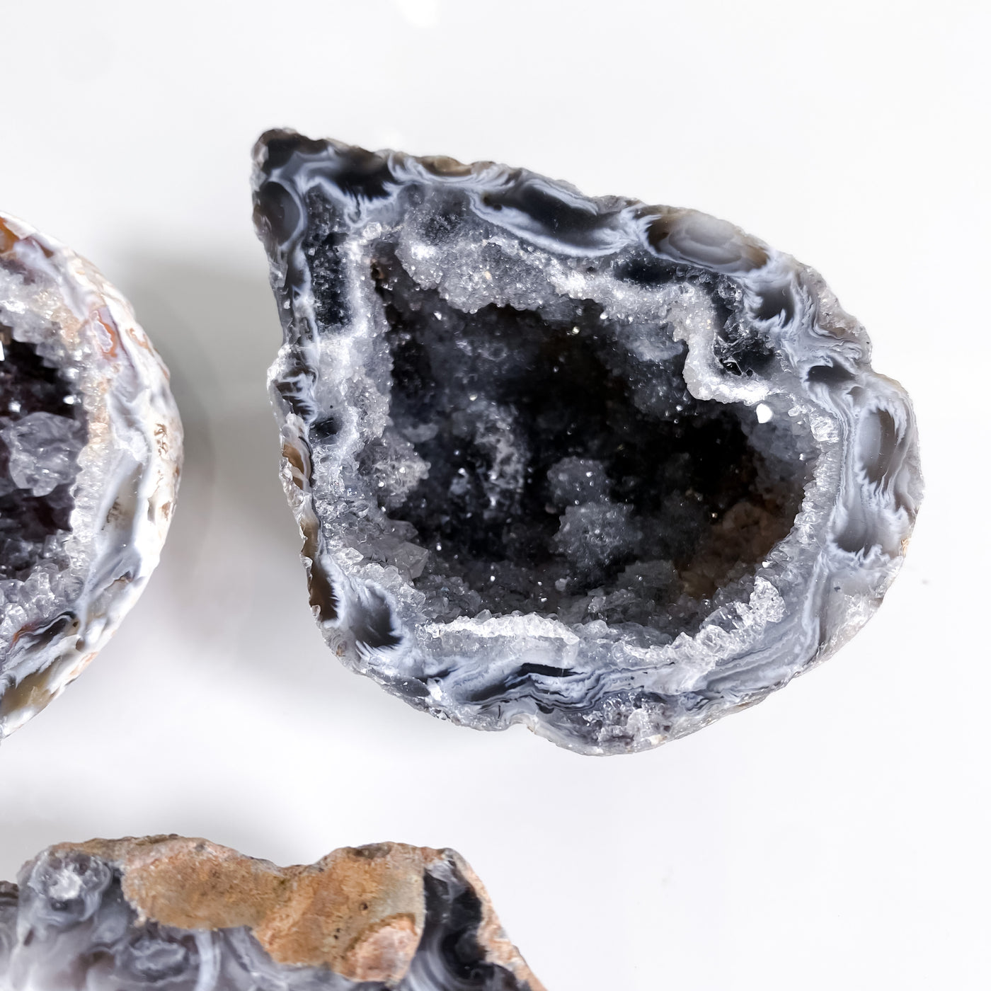 Feather Agate Geodes for Earth Connection
