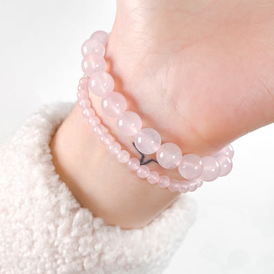💕 Heart Leading Rose Quartz Bracelet