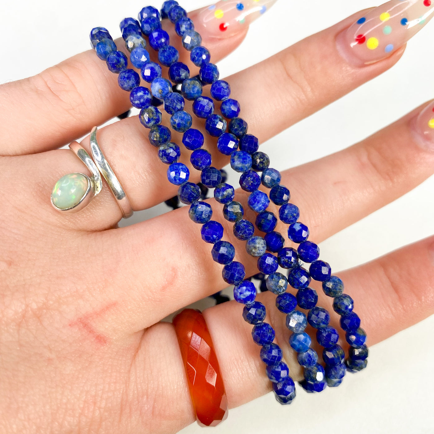 Faceted Lapis Lazuli bracelet