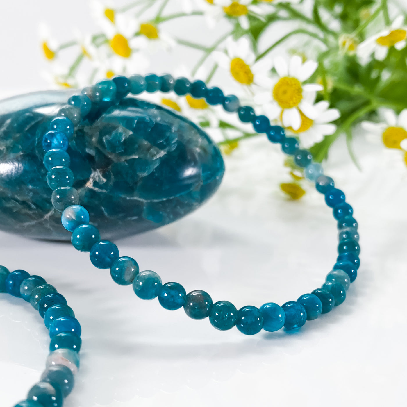 Blue Apatite Bracelet for Manifestation