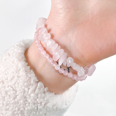 Self Love Rose Quartz Chip Bracelet