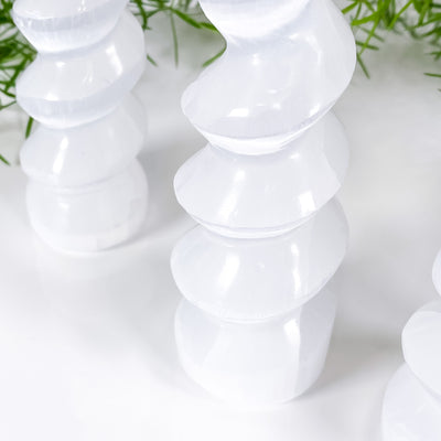 Spiral Selenite Tower for Strong Intuition