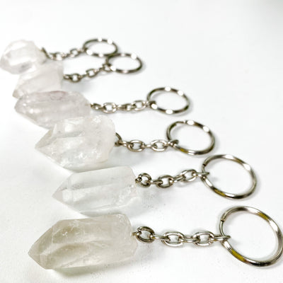 Clear Quartz keychain