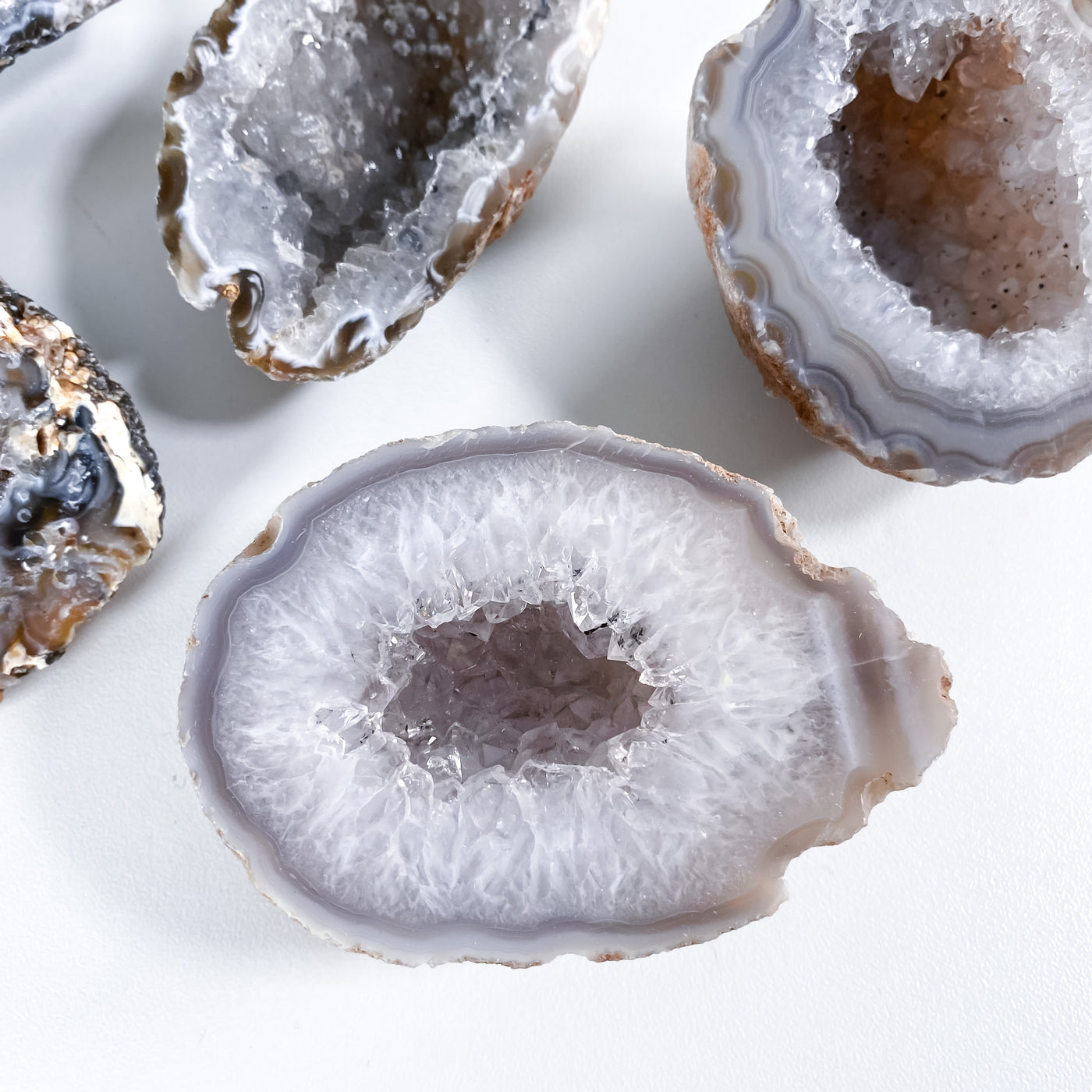Feather Agate Geodes for Calm + Concentration