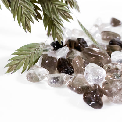 Scoop of Tumbled Smoky Quartz Chips