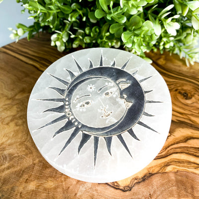 Selenite Sun&Moon charging plate