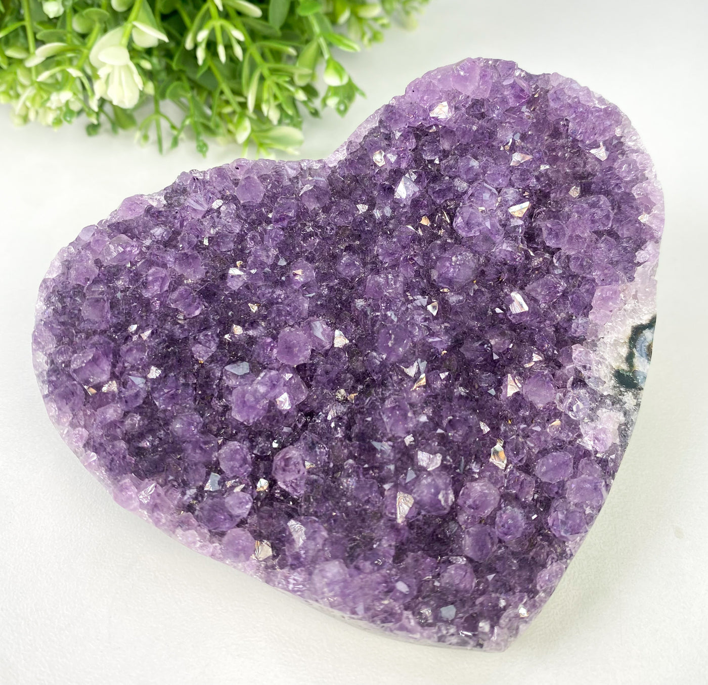 Amethyst heart for sobriety