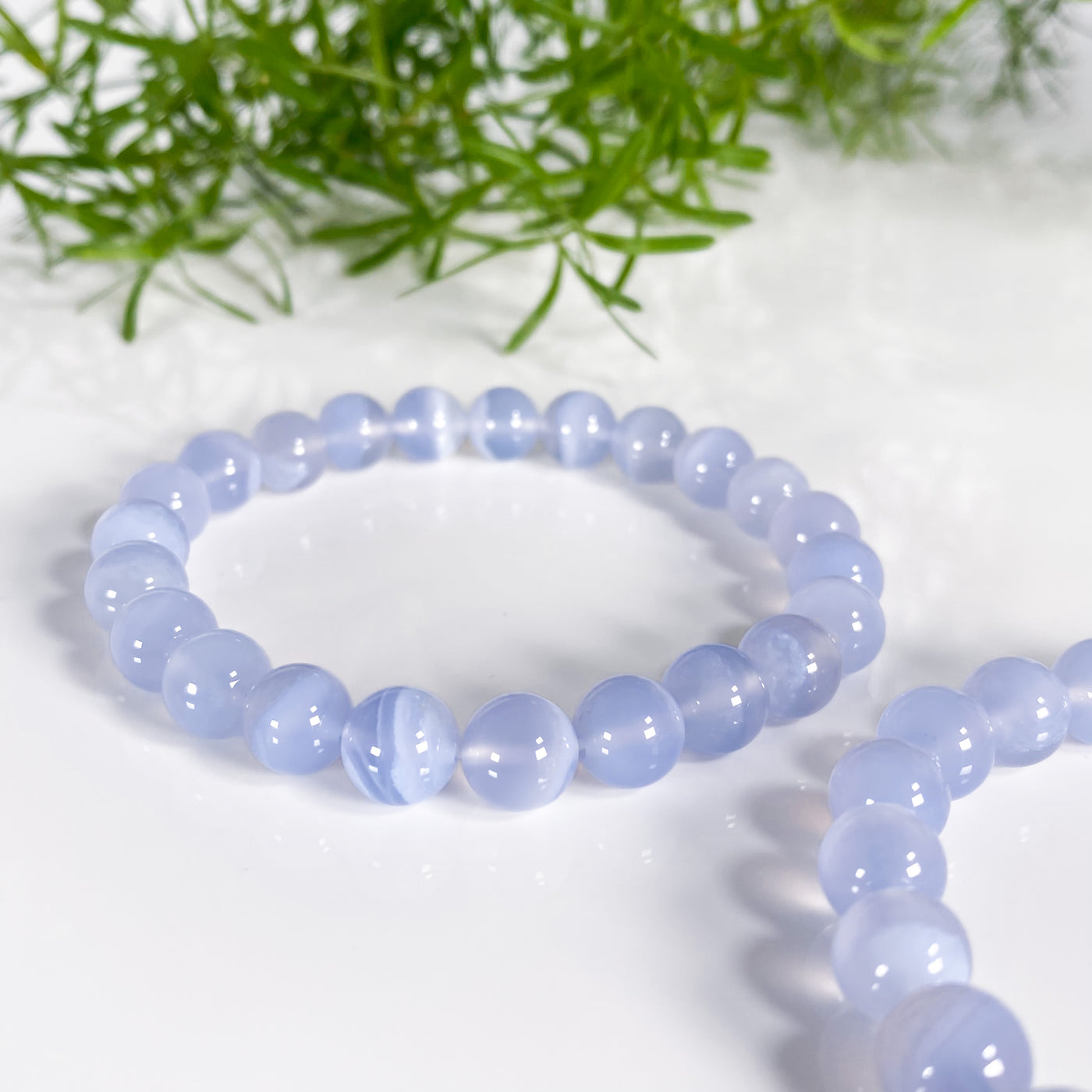 Blue Laced Chalcedony Bracelet for Generosity