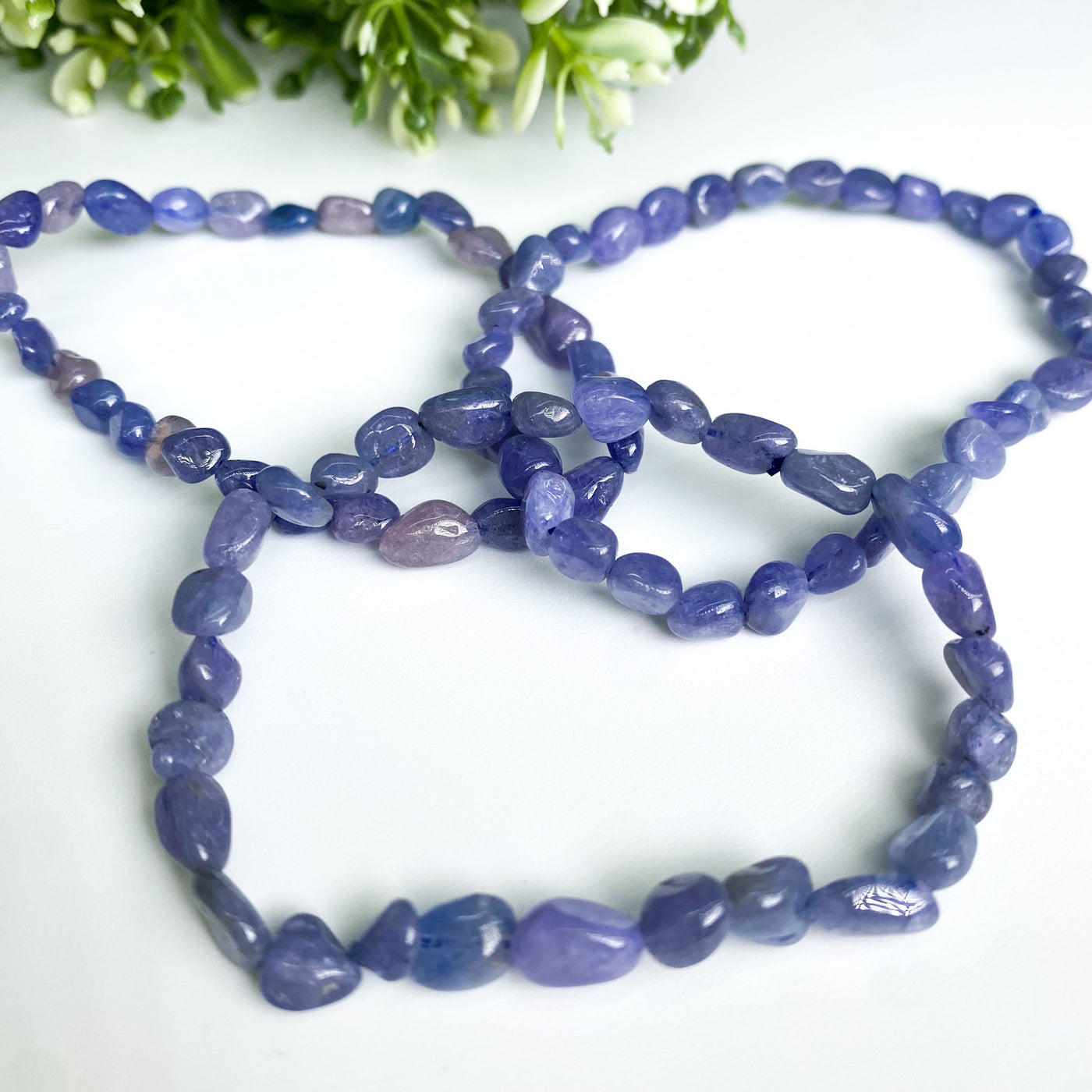 Iolite chip bracelet