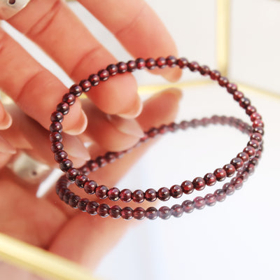 Boundary Strengthening Garnet Bracelet