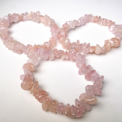 Morganite chip bracelet