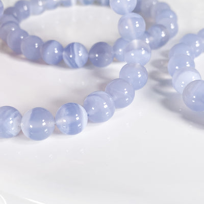 Blue Laced Chalcedony Bracelet for Generosity