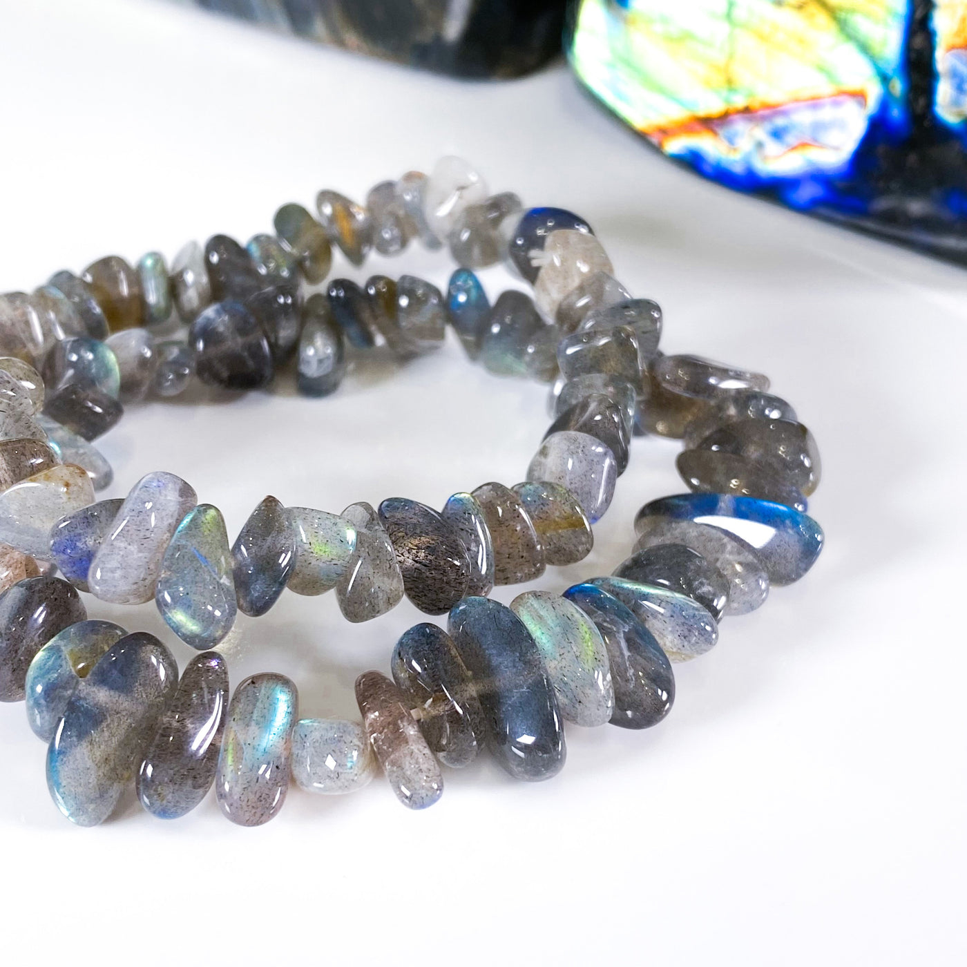 Premium Quality Labradorite Chip Bracelet