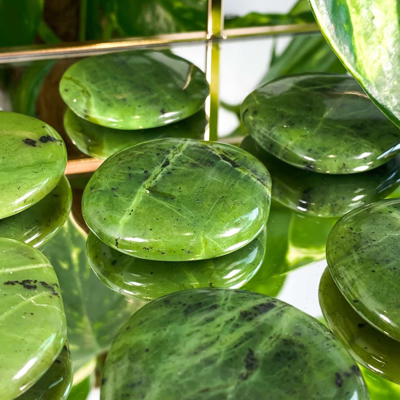 Luck Enhancing Jadeite Palm Stone