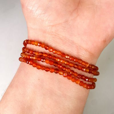 Faceted Carnelian bracelet