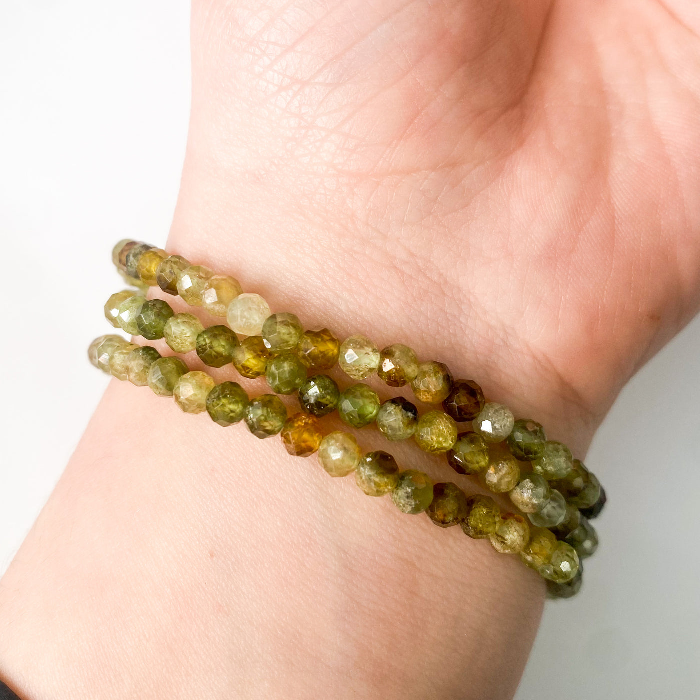 Faceted Green Garnet bracelet