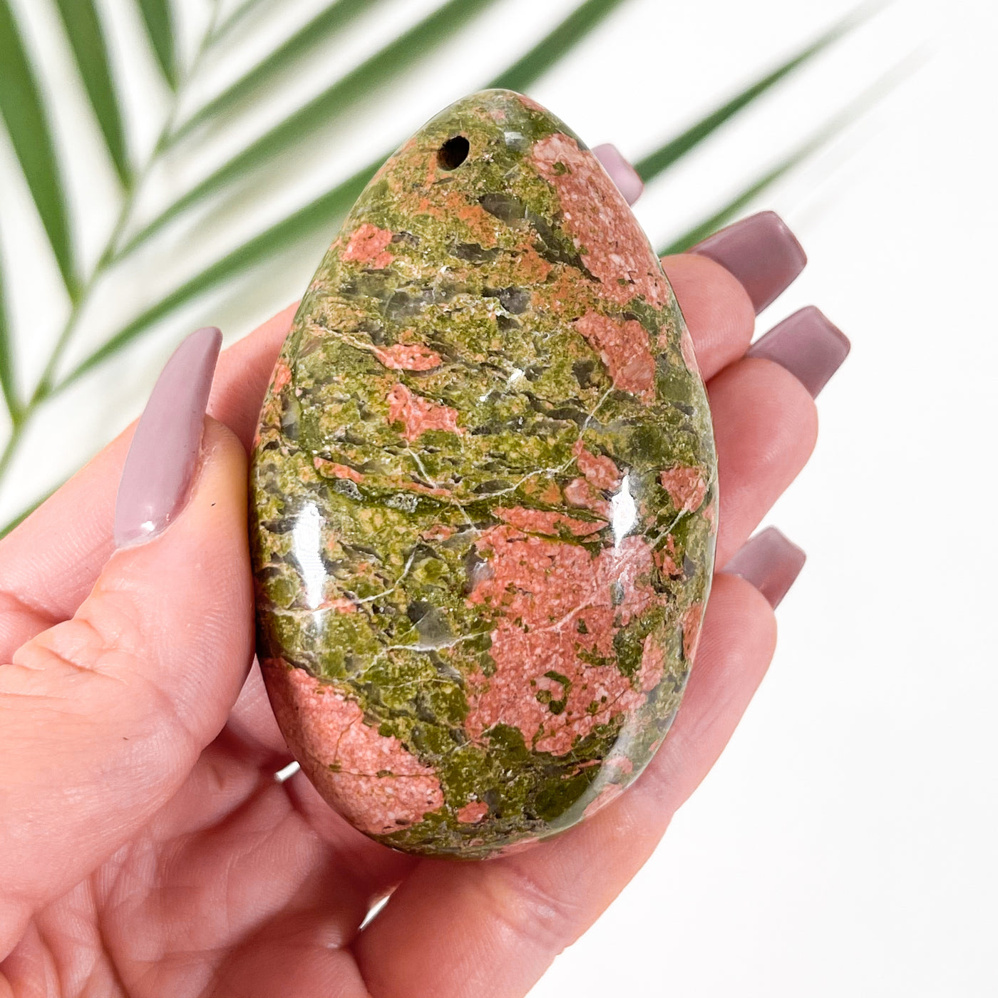 Unakite Jasper Meditation Palm Stone