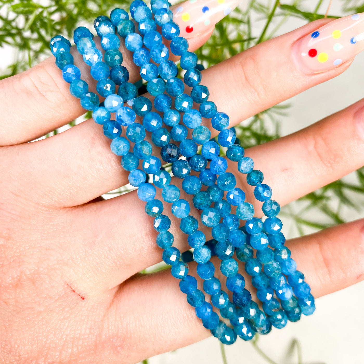 Faceted Blue Apatite bracelet