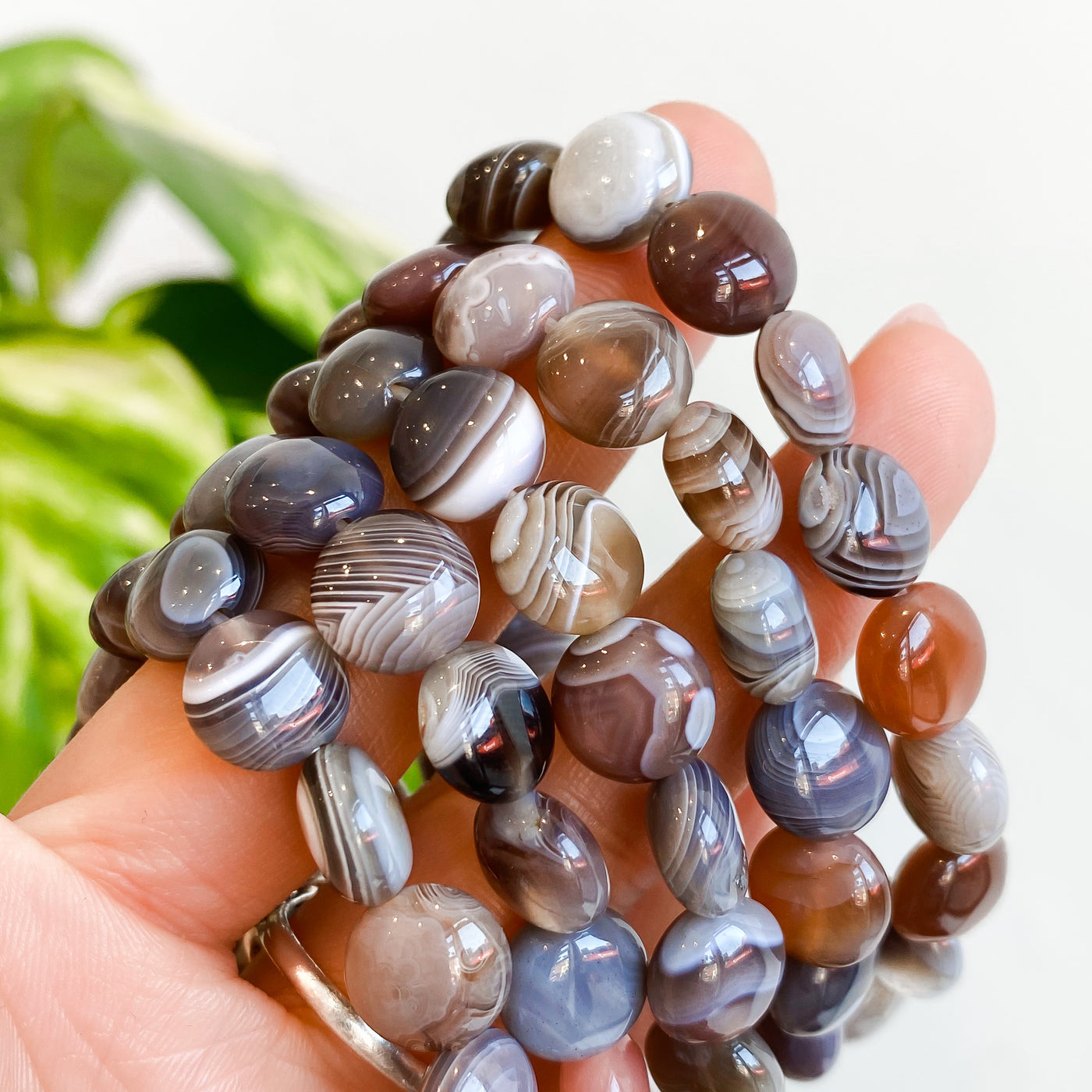 Calming Botswana Grey Agate Bracelet