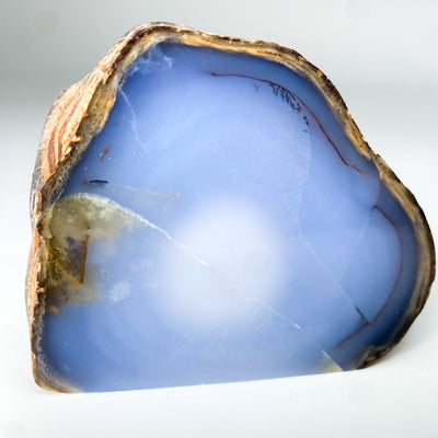 Blue Chalcedony with Hematite inclusions