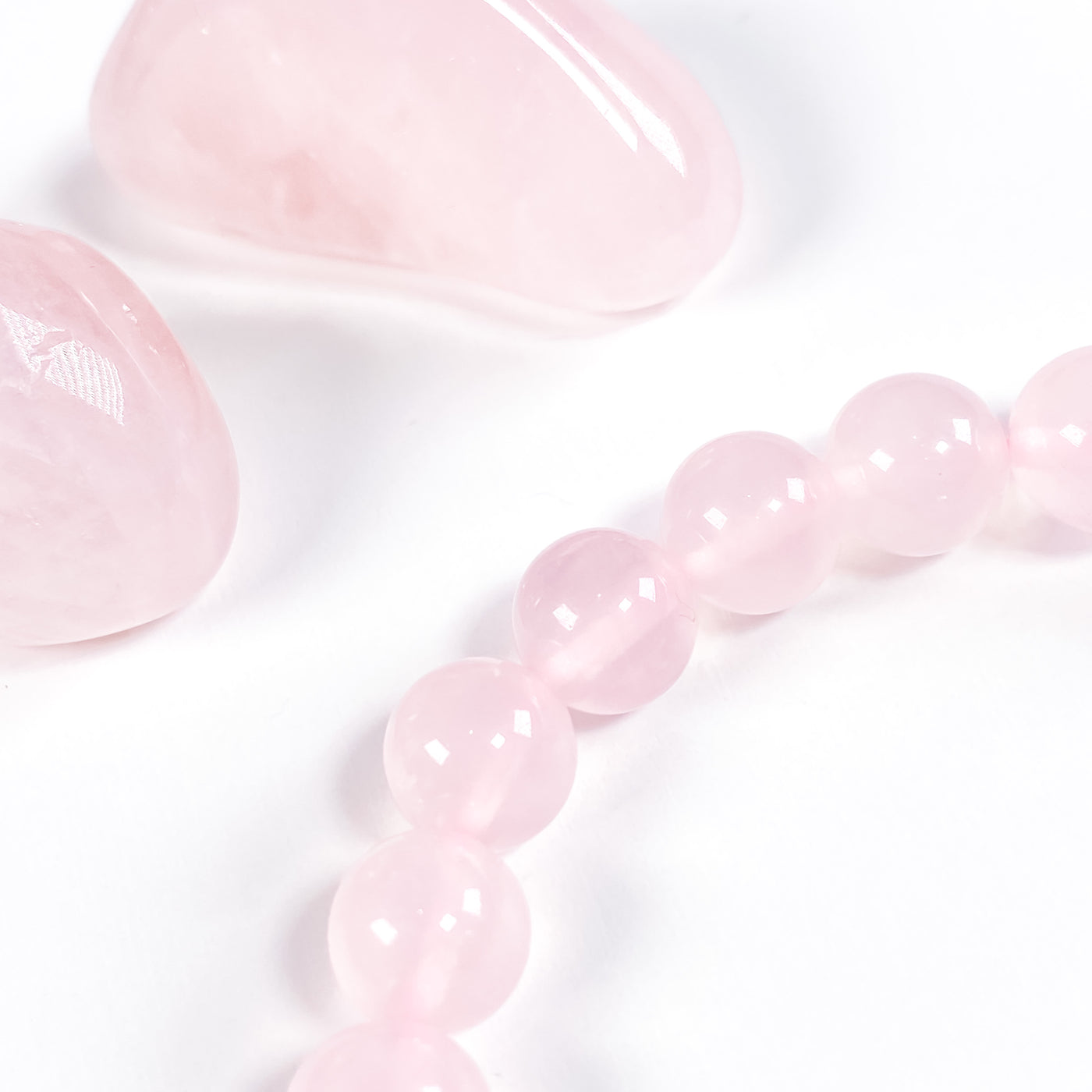 💕 Heart Leading Rose Quartz Bracelet