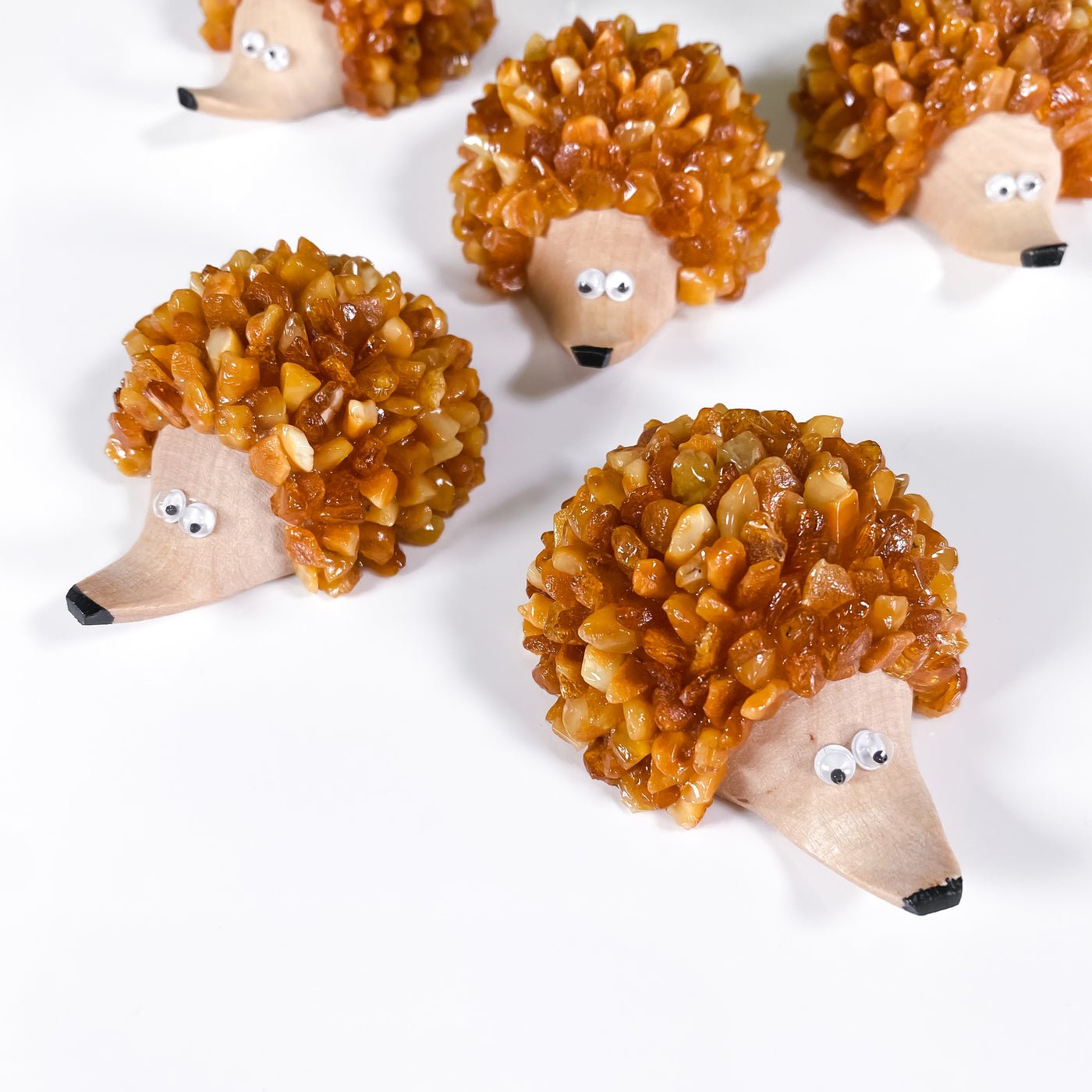 🦔 Hand-made Amber Hedgehog for Health