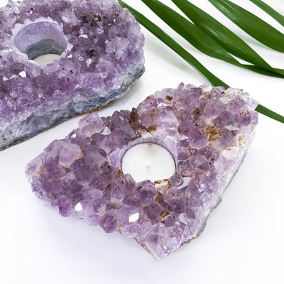 Amethyst Tea-light Holder for Harmony