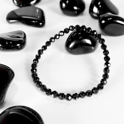 ✨ Faceted Black Spinel Bracelet for Energy Renewal