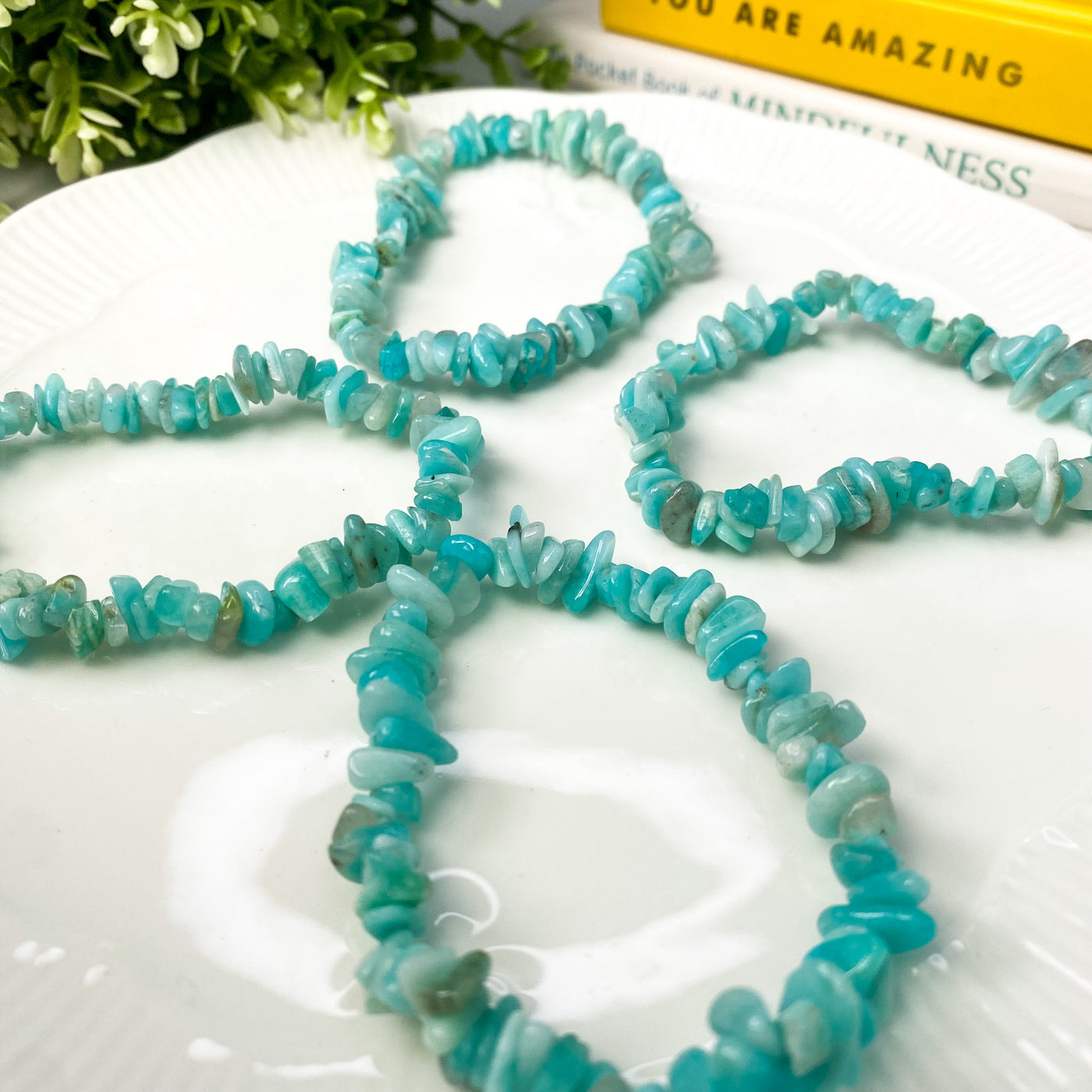 Amazonite chip bracelet