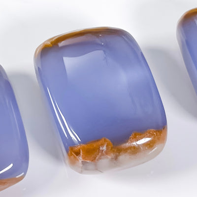 Blue Chalcedony with Hematite Inclusions for Security