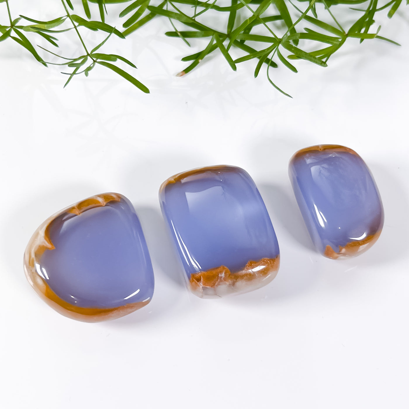 Blue Chalcedony with Hematite Inclusions for Security