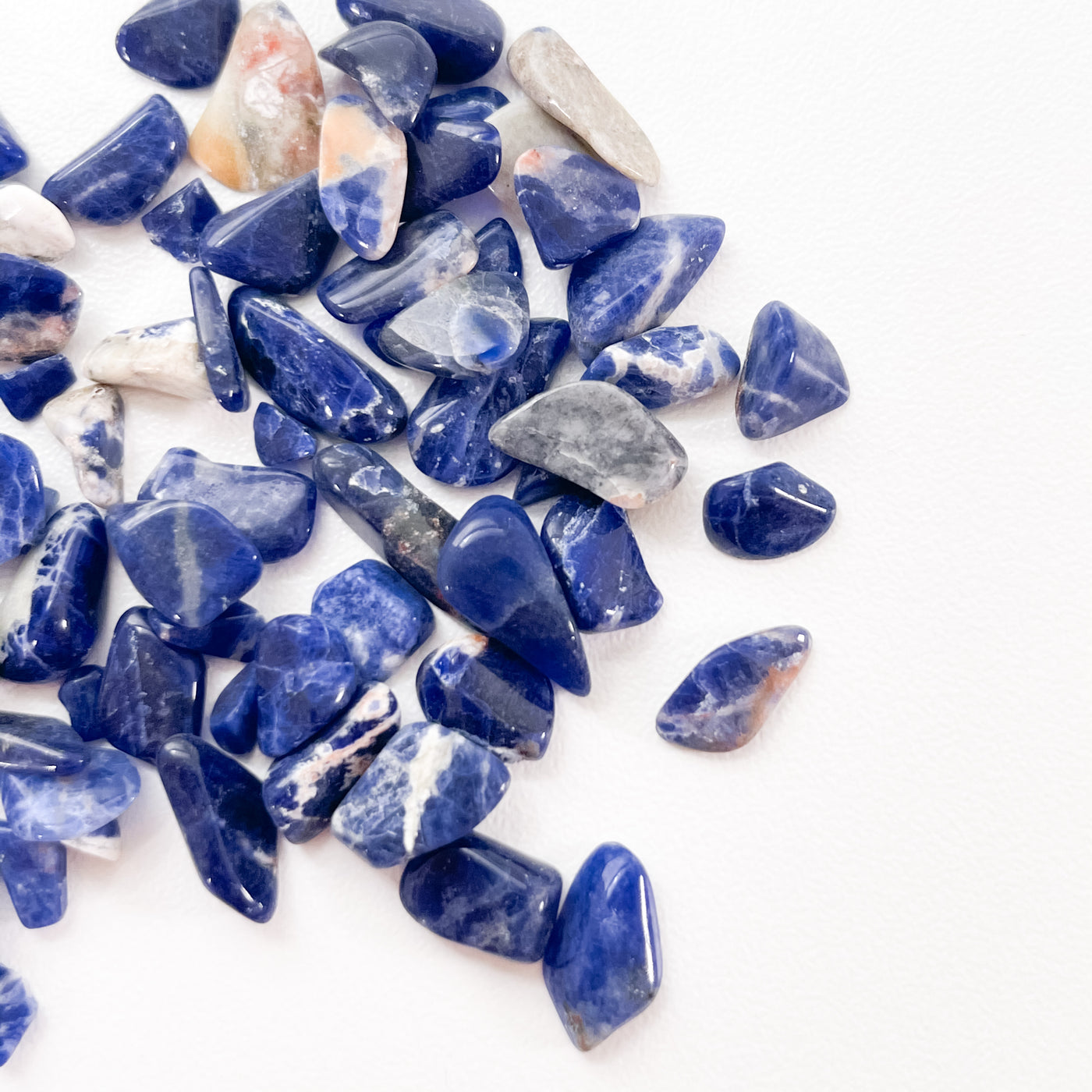 Scoop of Tumbled Sodalite Chips