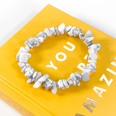 Calming Magnesite Chip Bracelet