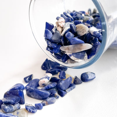 Scoop of Tumbled Sodalite Chips